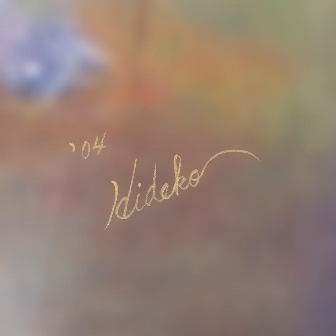 エンボス技法　少女と犬のアート作品　70×51