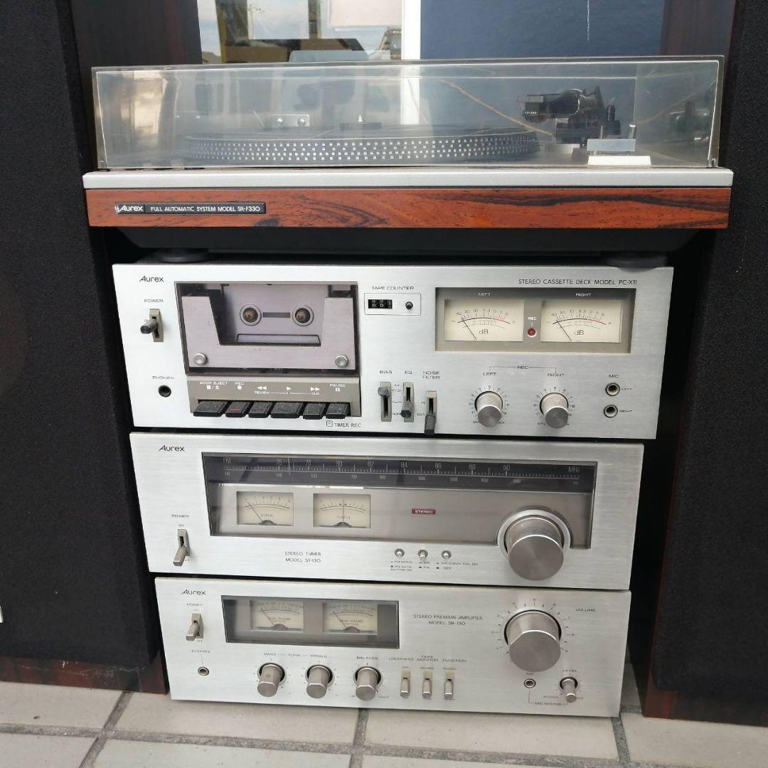 Aurexオーレックス SB-130 ST-130 オーディオ コンポ レコード