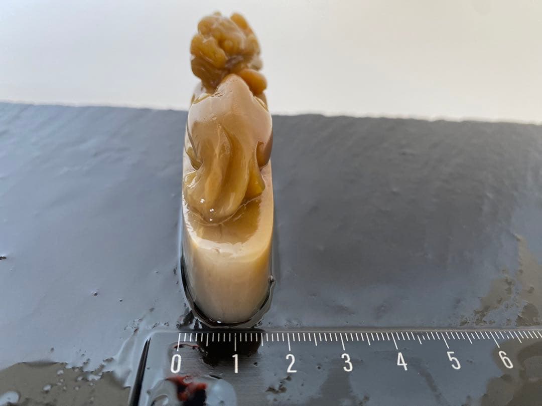ラオス石　貔貅　古獣　 75mm　大材　印材　篆刻　落款　雅号　書道　日展