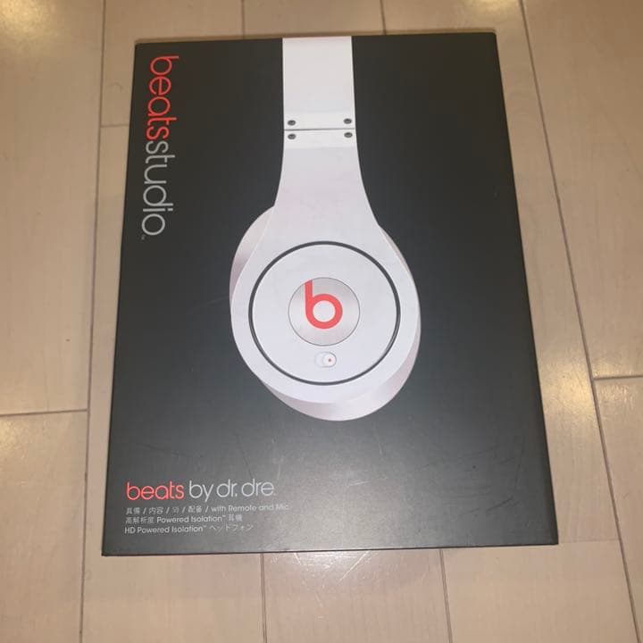 Beats studio ヘッドフォン ホワイト 箱、付属品あり