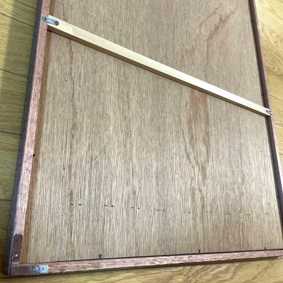 絹織物　山君図　虎　刺繍絵画　刺繍絵　掛け額　額入り　額縁　大型サイズ