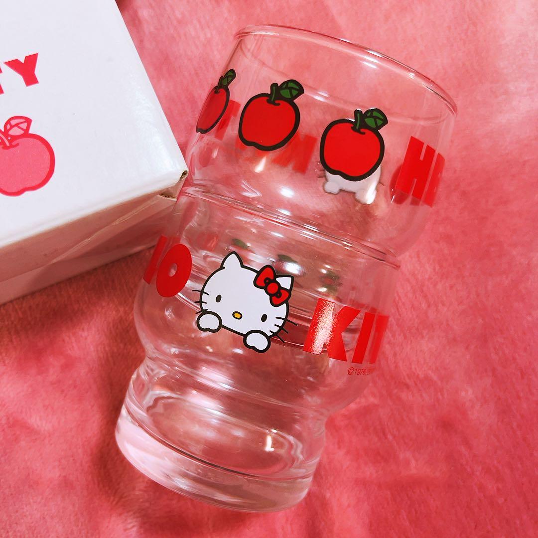 希少レア　ハローキティ　グラス　マグカップ　カップ　平成レトロ　サンリオ