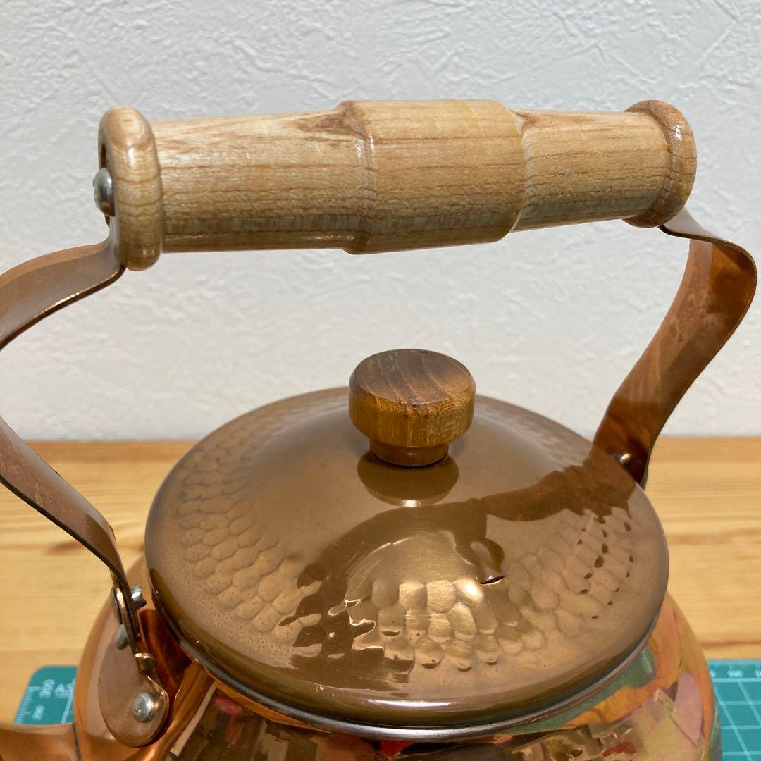 銅製 やかん ケトル 美品　笛無し　ヤカン　1.6リットル〜目安