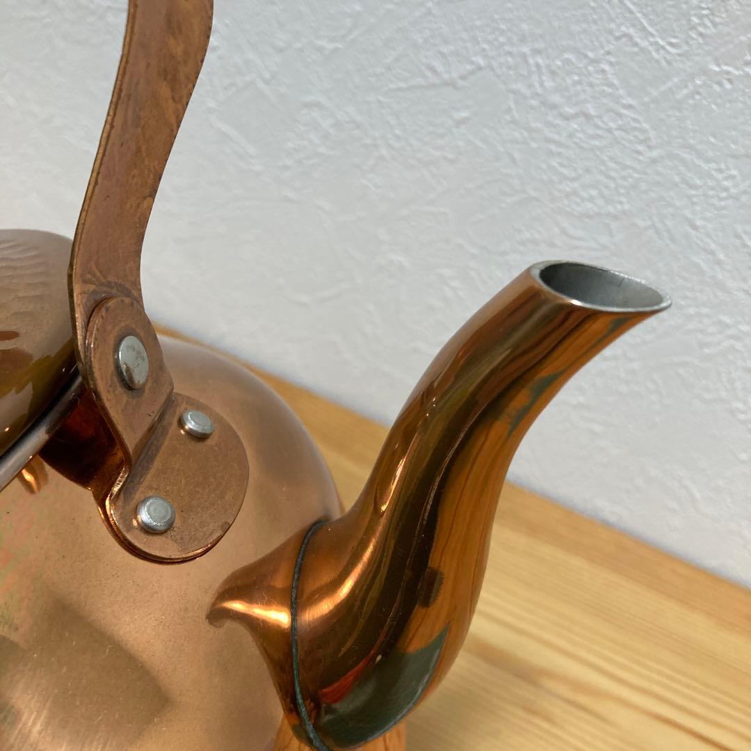 銅製 やかん ケトル 美品　笛無し　ヤカン　1.6リットル〜目安