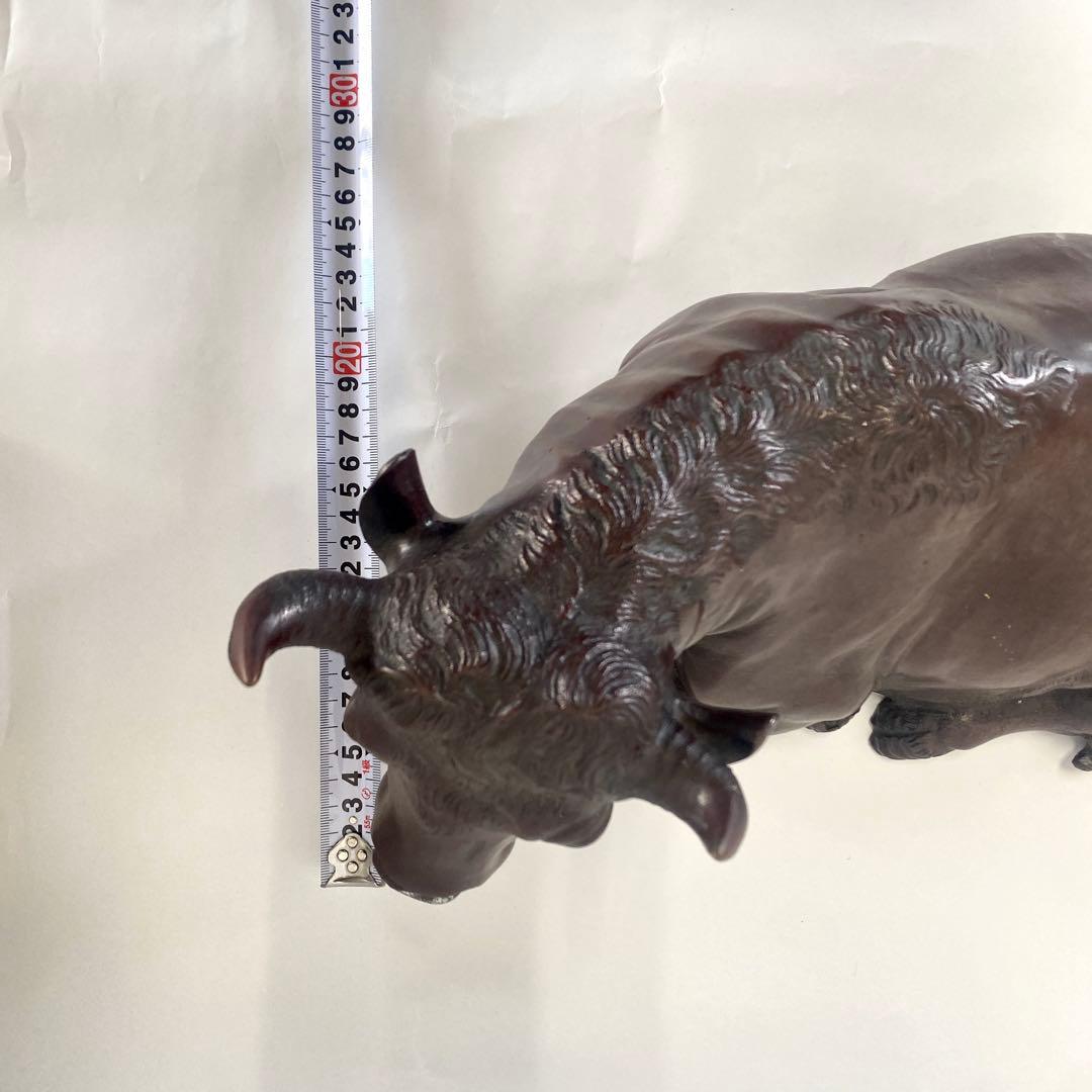 A42 専用 秀山 銅 闘牛 骨董品 オブジェ アンティーク 置物 5.2kg