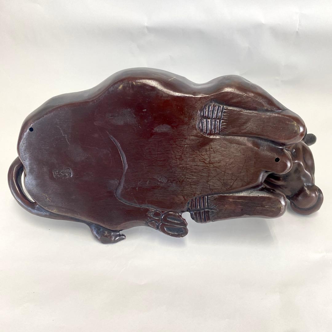 A42 専用 秀山 銅 闘牛 骨董品 オブジェ アンティーク 置物 5.2kg