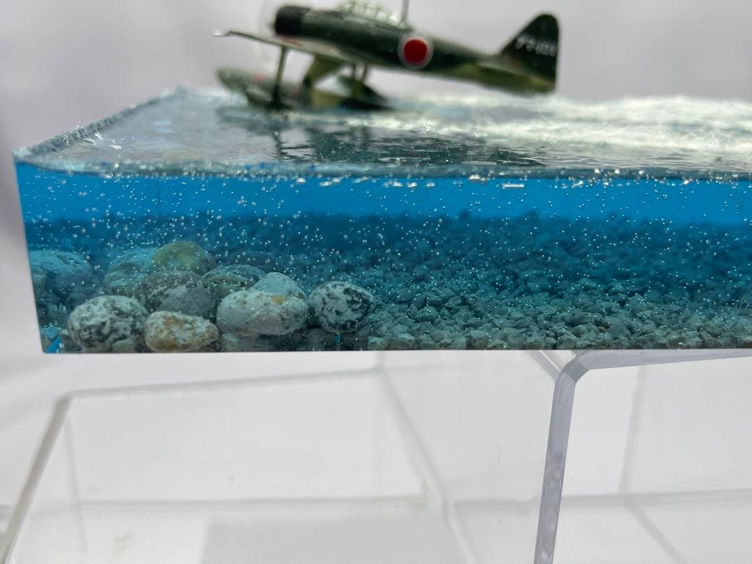 発進するニ式水上戦闘機 レジンジオラマ　機体変更可