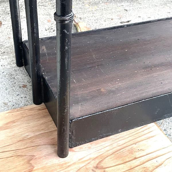 ビンテージ　アイアンシェルフ　ブラック　木製板　ルームディバイダー　陳列棚