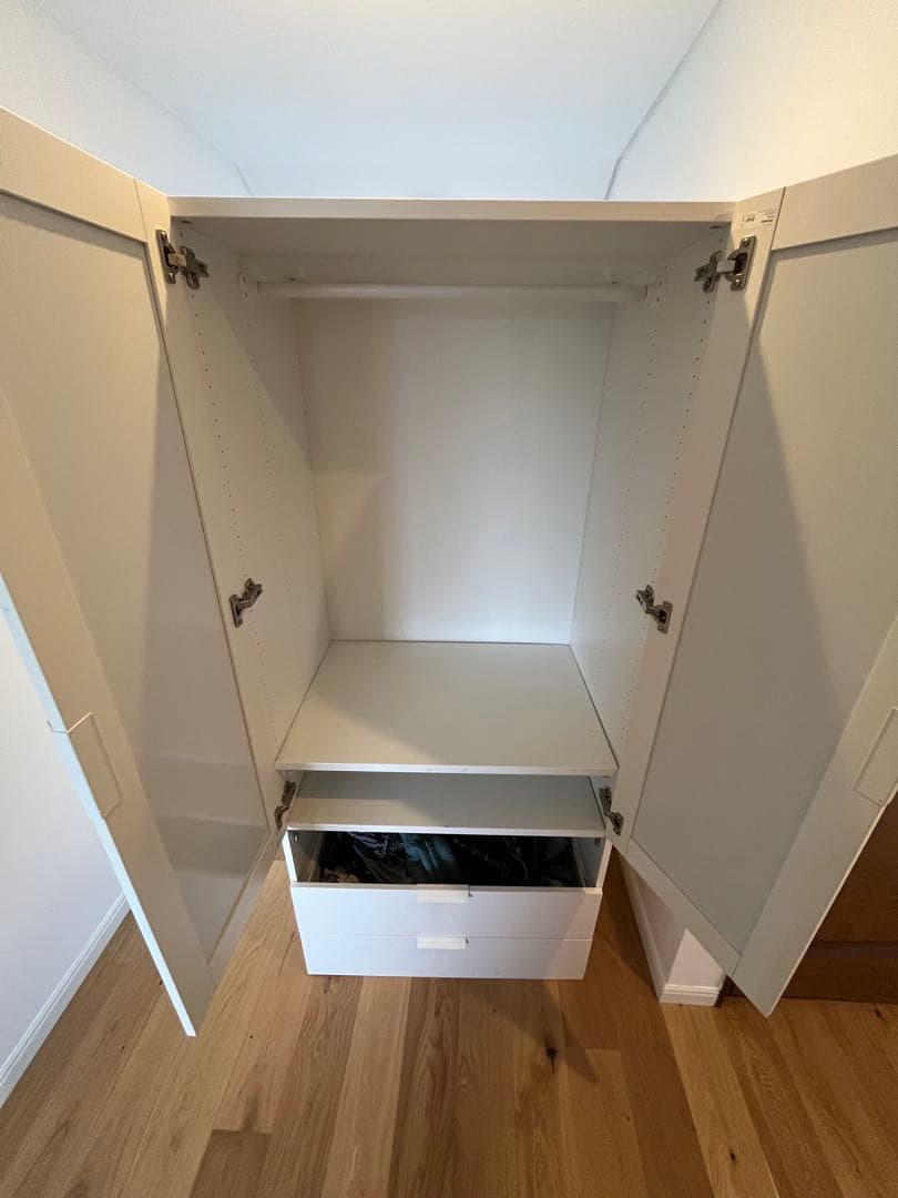 IKEA PLATSA⭐︎ホワイト ミラー付き収納キャビネット<引取り限定>