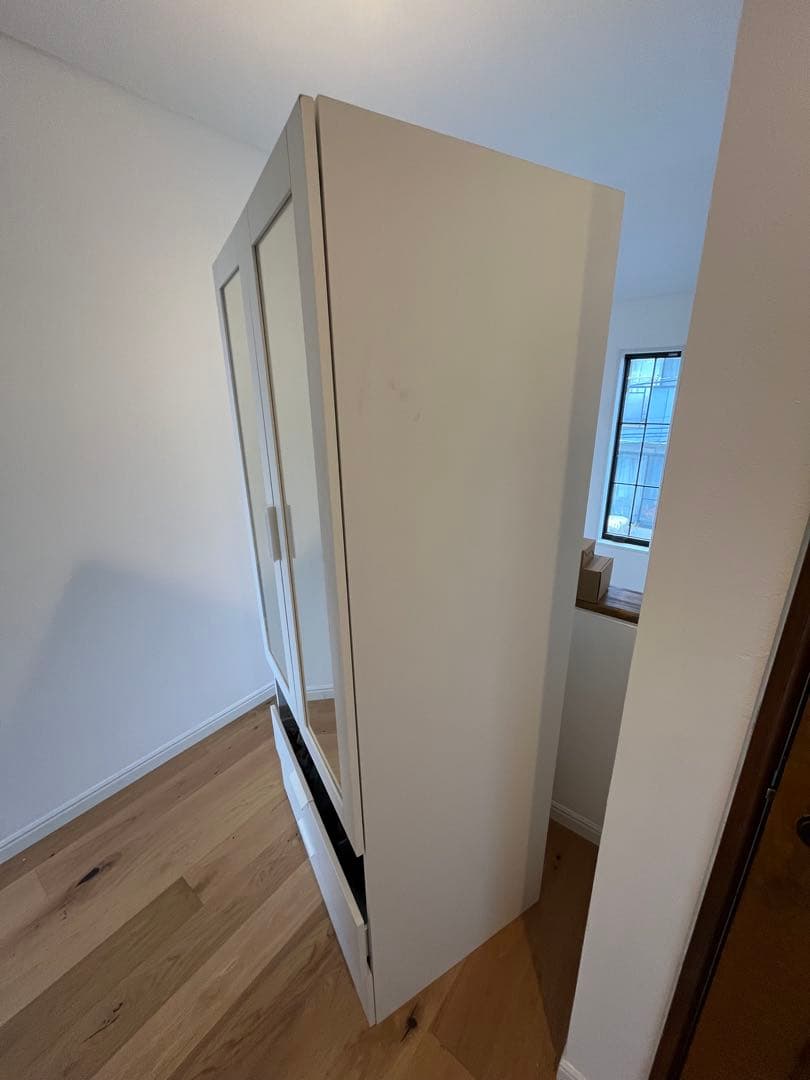 IKEA PLATSA⭐︎ホワイト ミラー付き収納キャビネット<引取り限定>