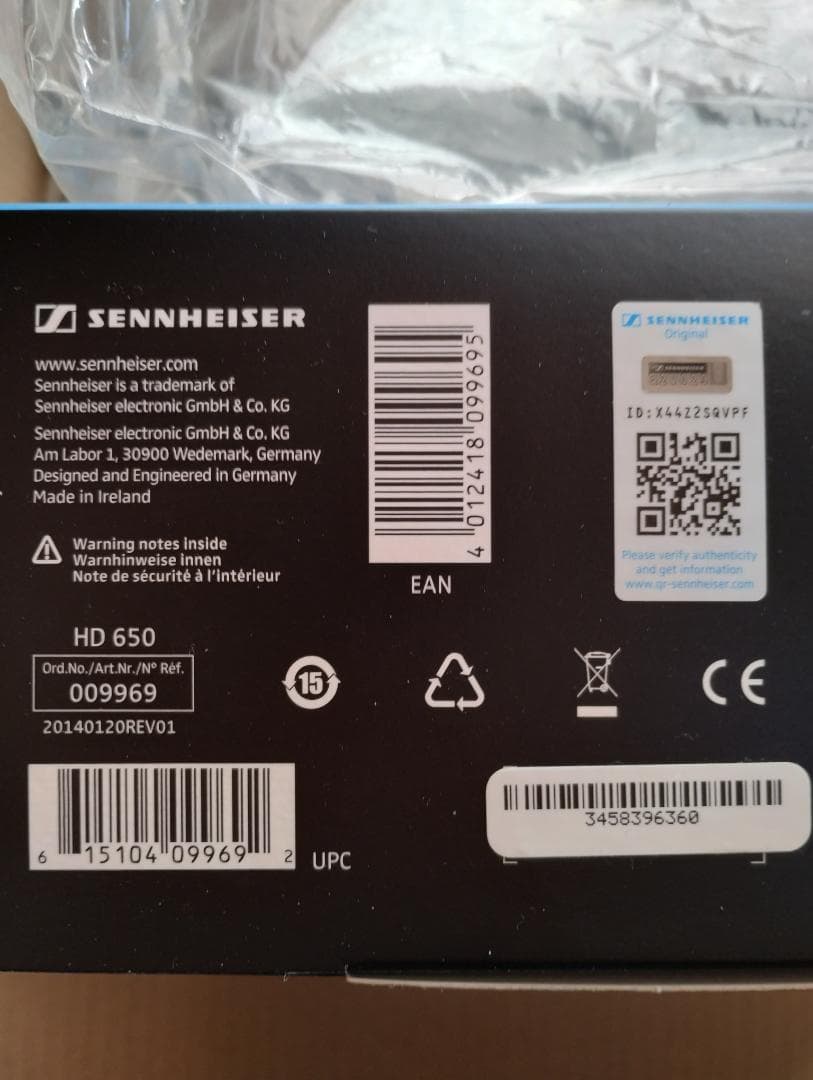 【極美品】HD650 アイルランド製 ワンオーナー 純正予備パッド＆ケーブル等付