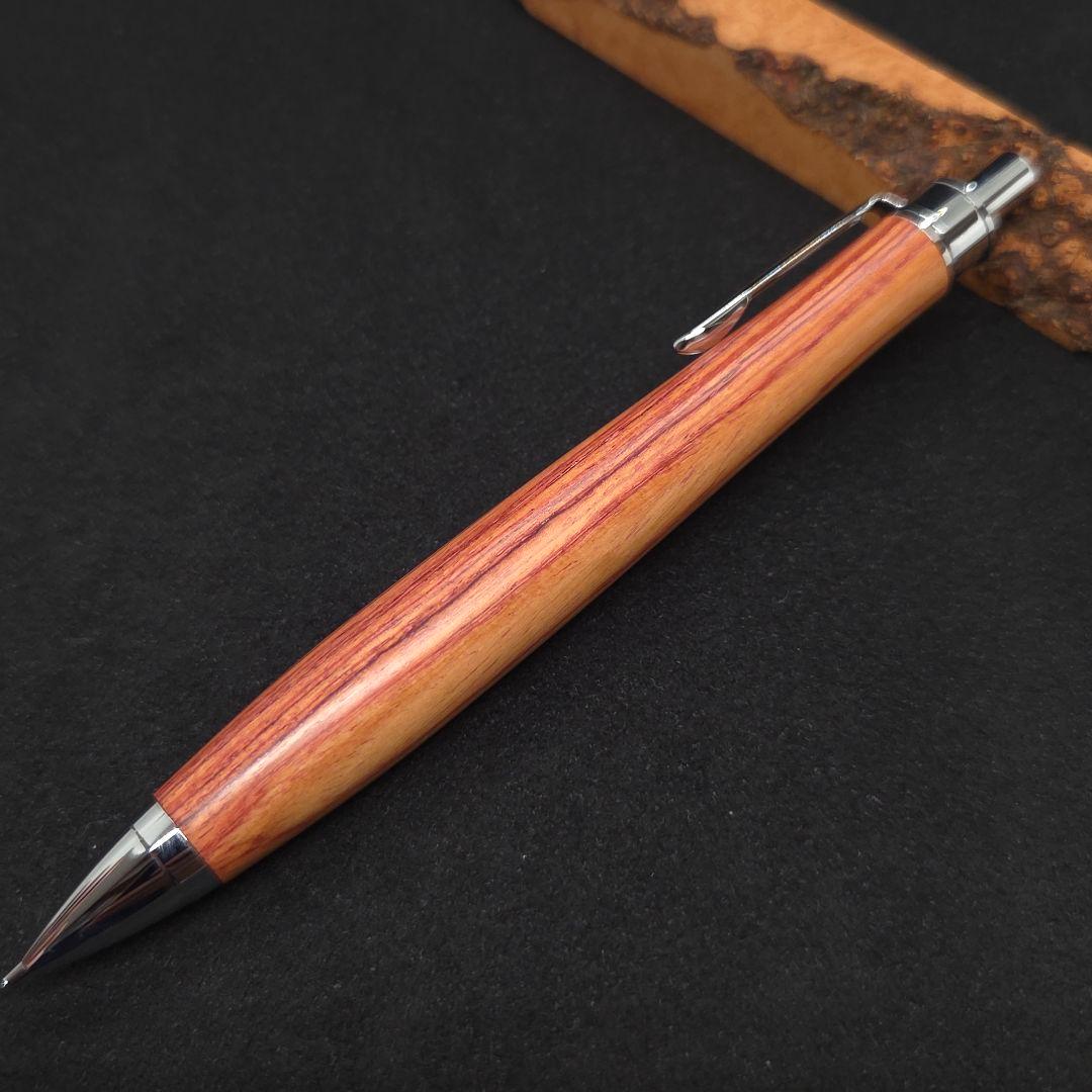 ④ハンドメイド木軸シャーペンチューリップウッド