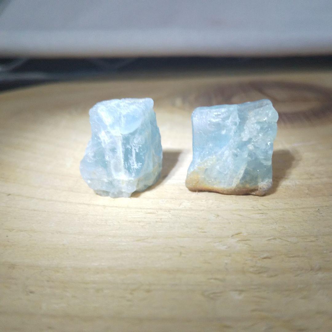 【 原石 】アクアマリン　4pcs