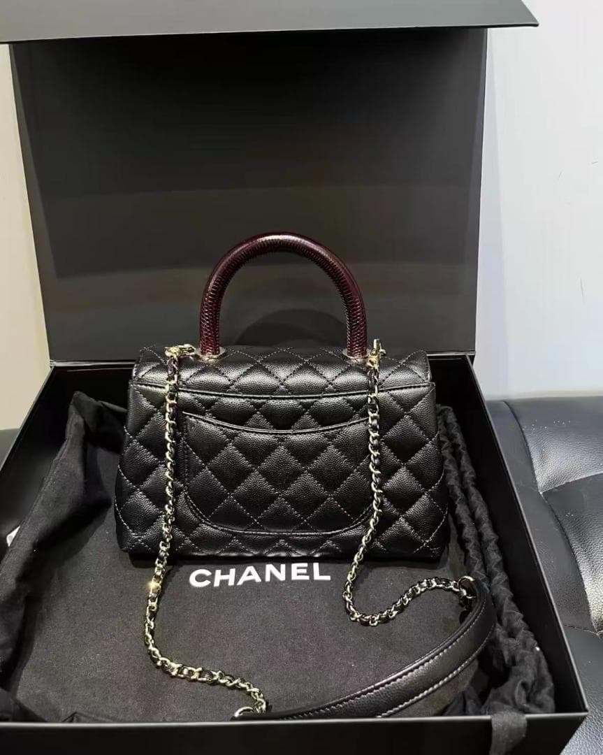 CHANEL bag ブラック ハンドバッグ