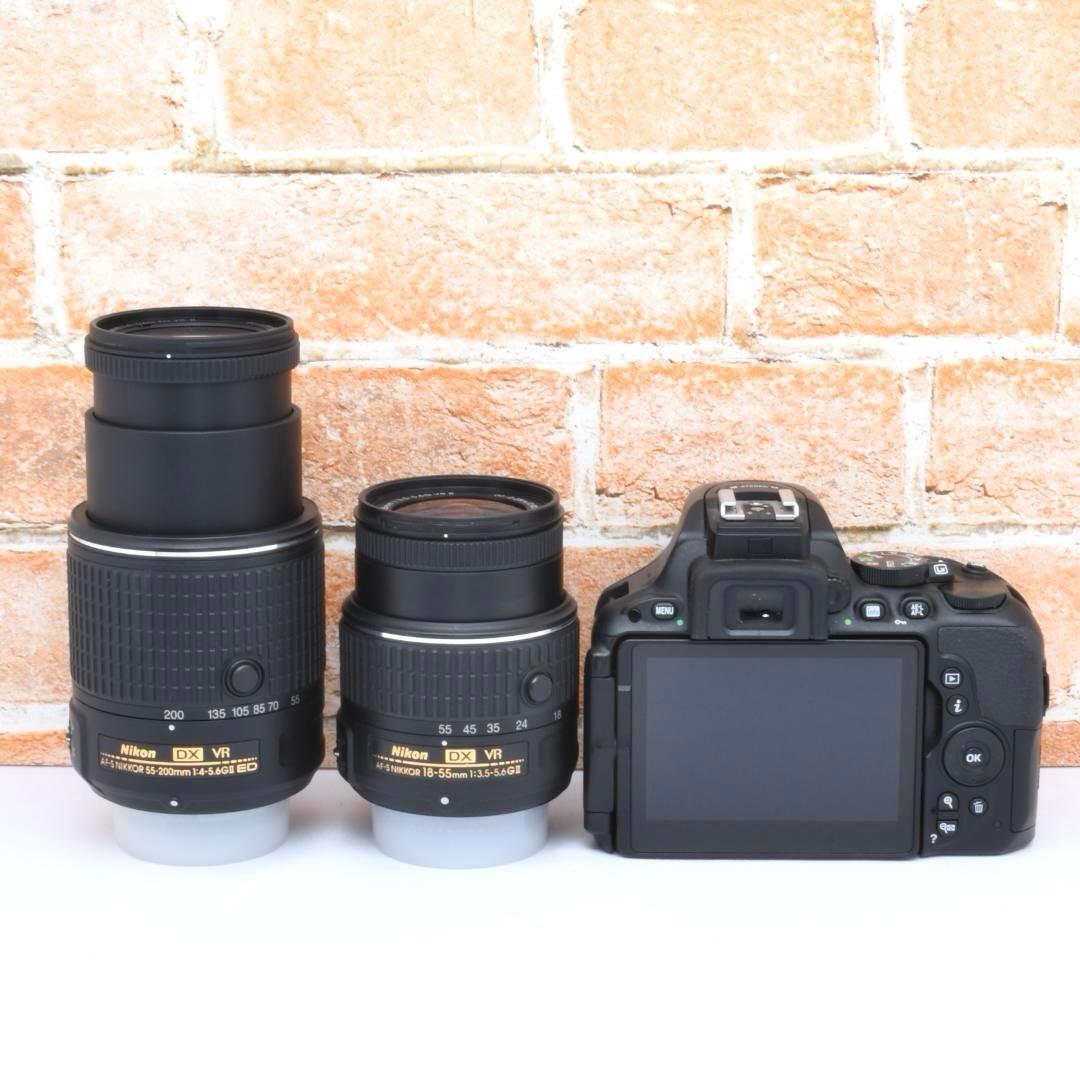 美品✨Nikon D5500✨Wi-Fi機能つき✨遠くも撮れる望遠レンズ