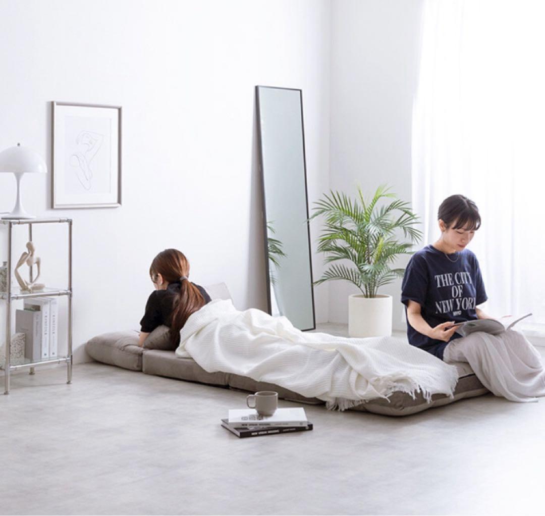 ソファ ソファベッド ローソファ フロアソファ リクライニングソファ 幅100