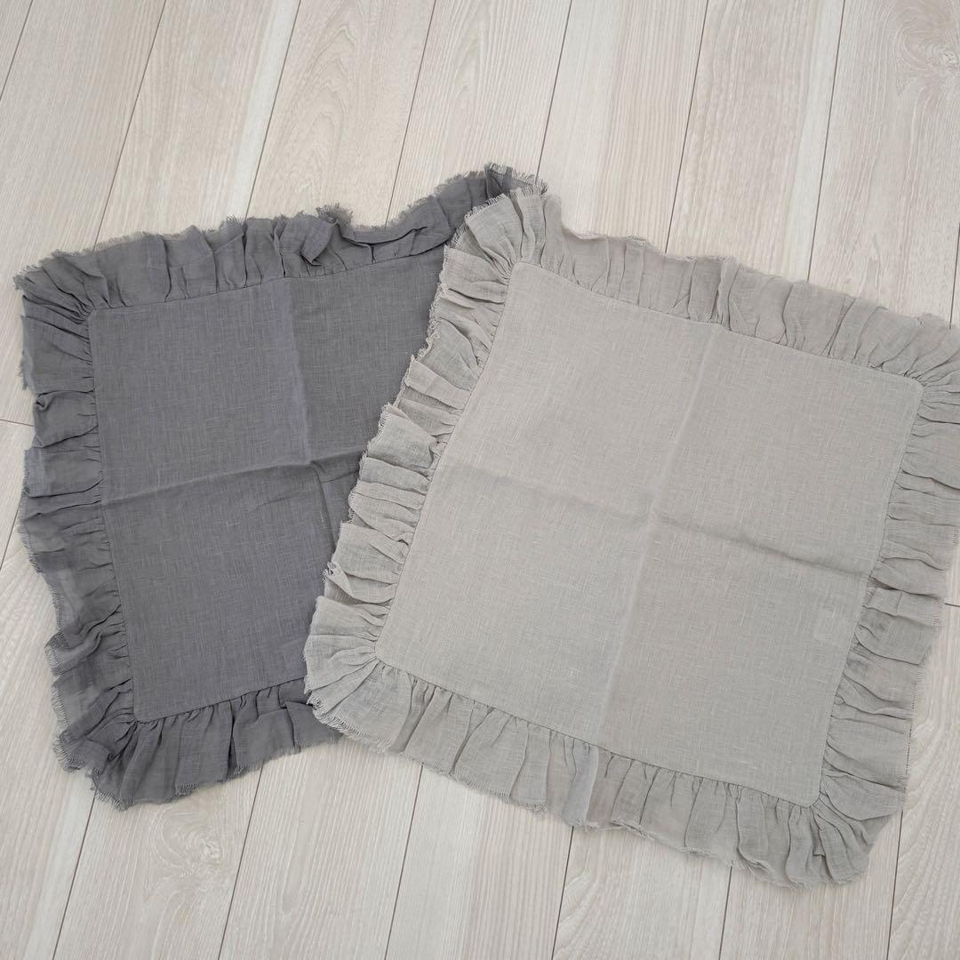 新品未使用　BORGO DELLE TOVAGLIE　フリルクッションカバー
