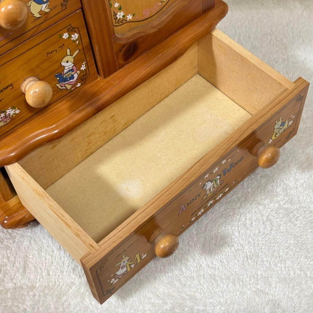 【希少】ANNY WOOD 指輪 宝飾品 収納 棚 オルゴール Sankyo