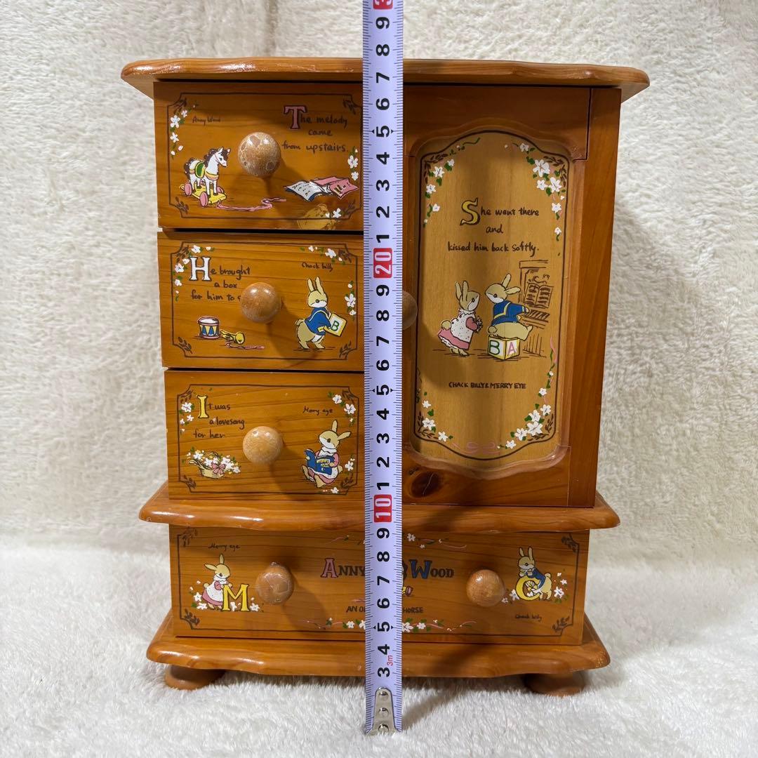 【希少】ANNY WOOD 指輪 宝飾品 収納 棚 オルゴール Sankyo