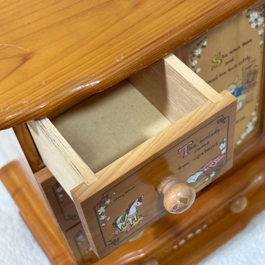 【希少】ANNY WOOD 指輪 宝飾品 収納 棚 オルゴール Sankyo