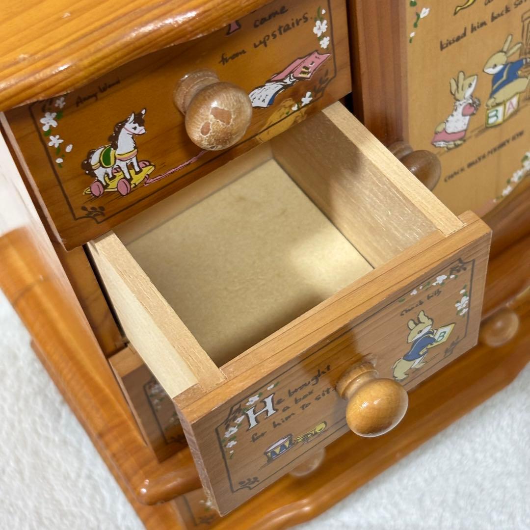 【希少】ANNY WOOD 指輪 宝飾品 収納 棚 オルゴール Sankyo