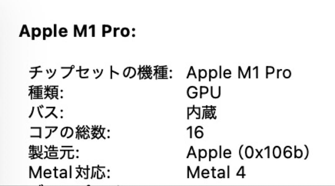 【美品】MacBook Pro (M1 Pro,14インチ) 32GB 1TB