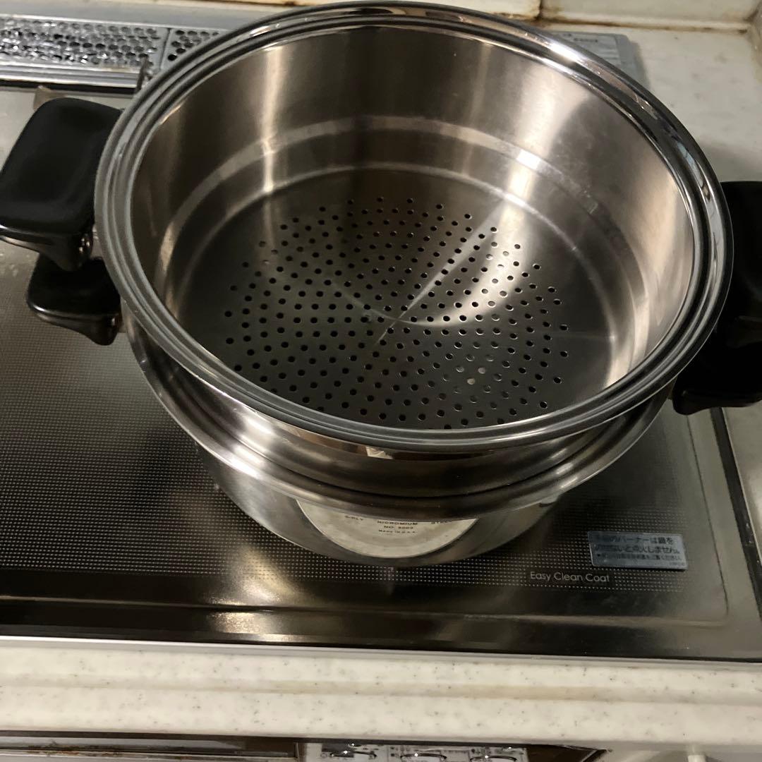 VitaCraft ステンレス 両手鍋 No.5503 ガス火用　蒸し器付き