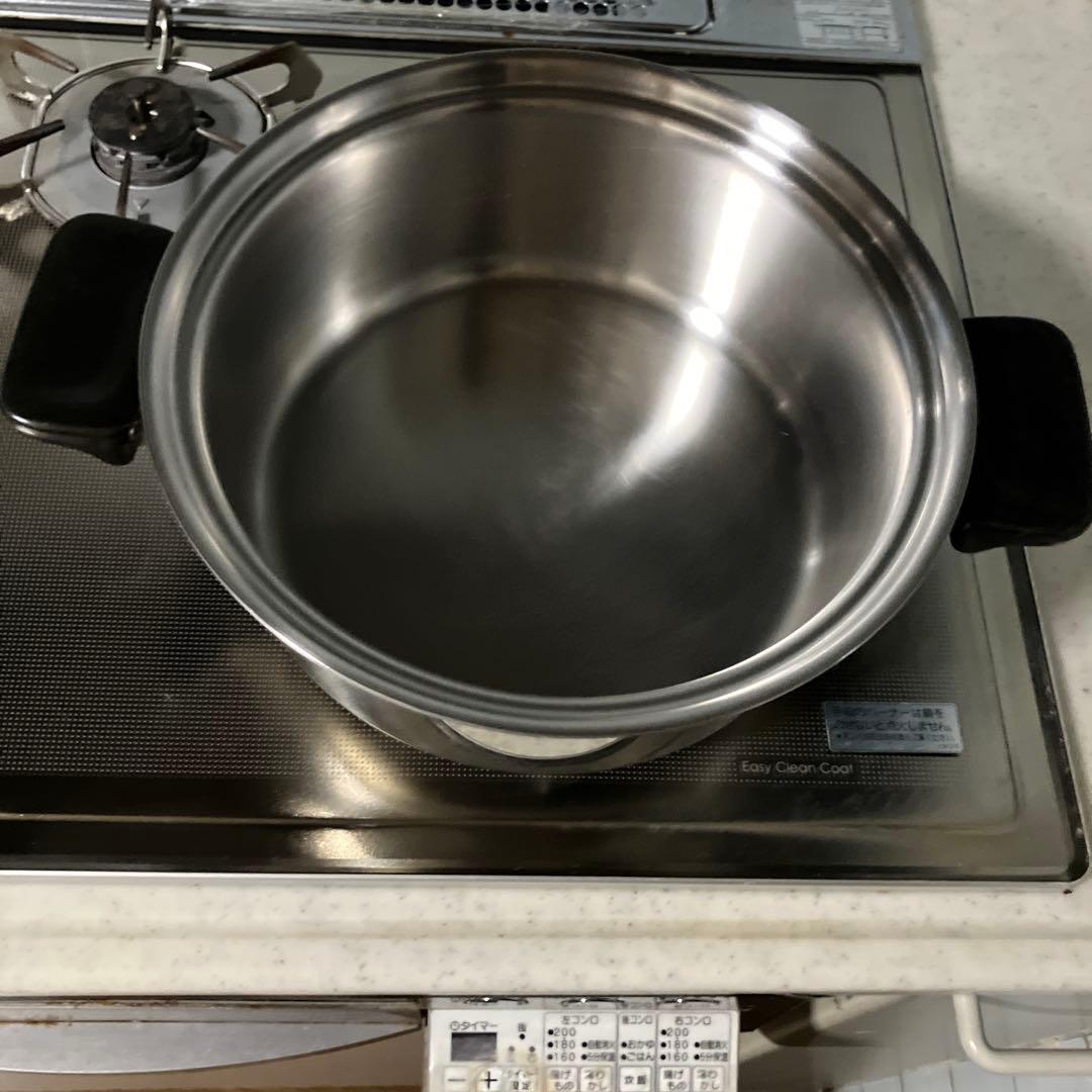 VitaCraft ステンレス 両手鍋 No.5503 ガス火用　蒸し器付き