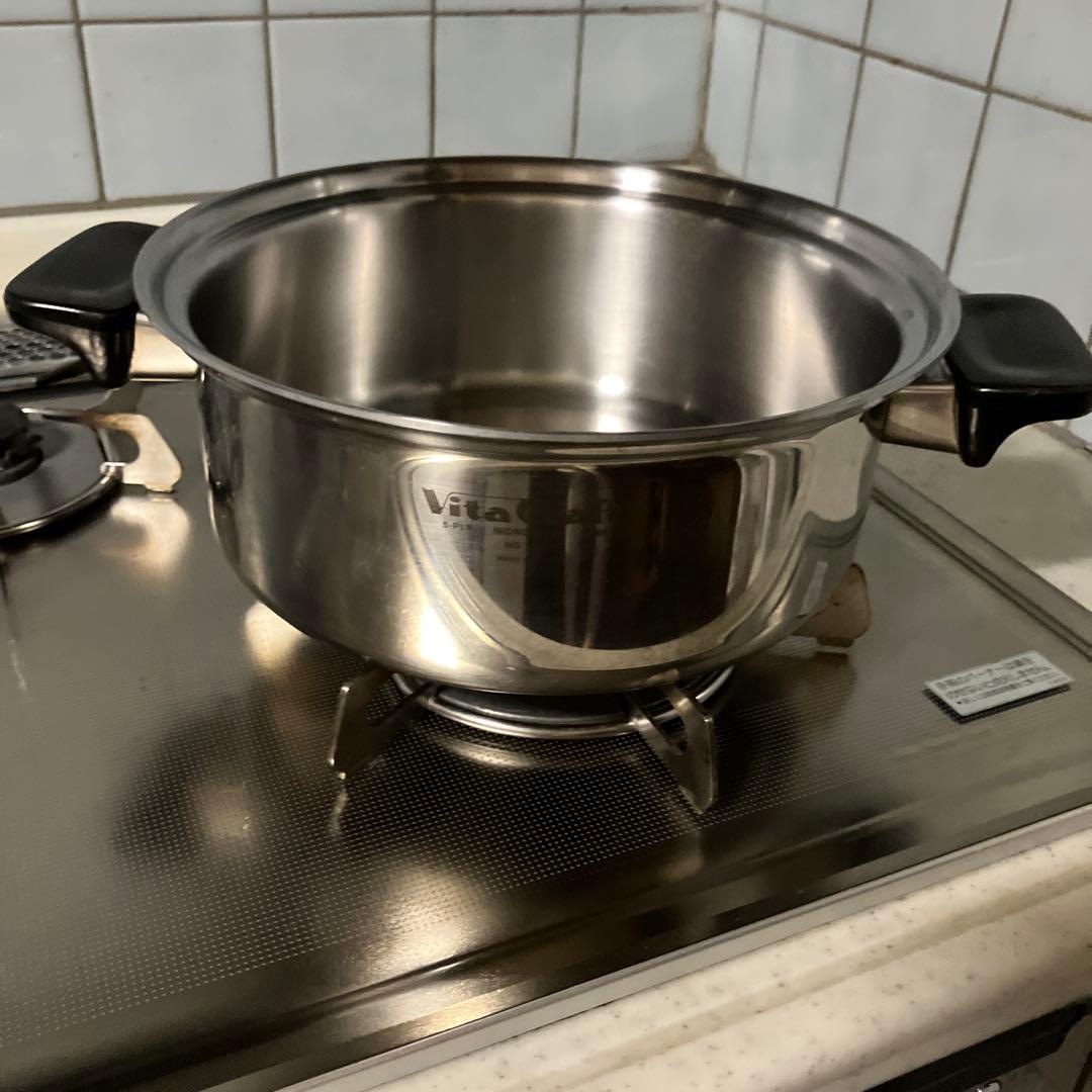 VitaCraft ステンレス 両手鍋 No.5503 ガス火用　蒸し器付き