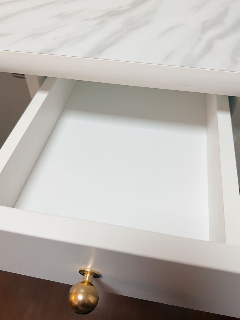 【Francfranc】エルドラド コスメデスク 白 大理石調 フランフラン