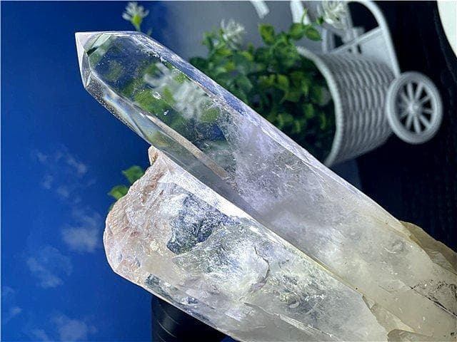 ◆超強いパワーヒマラヤ産(藍針入り)天然水晶クラスターB89B6/250B56C