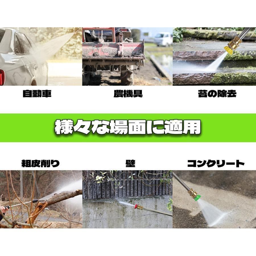 ★セット★エンジン式高圧洗浄機 ガソリン式 最大吐出圧19MPa 自吸対応