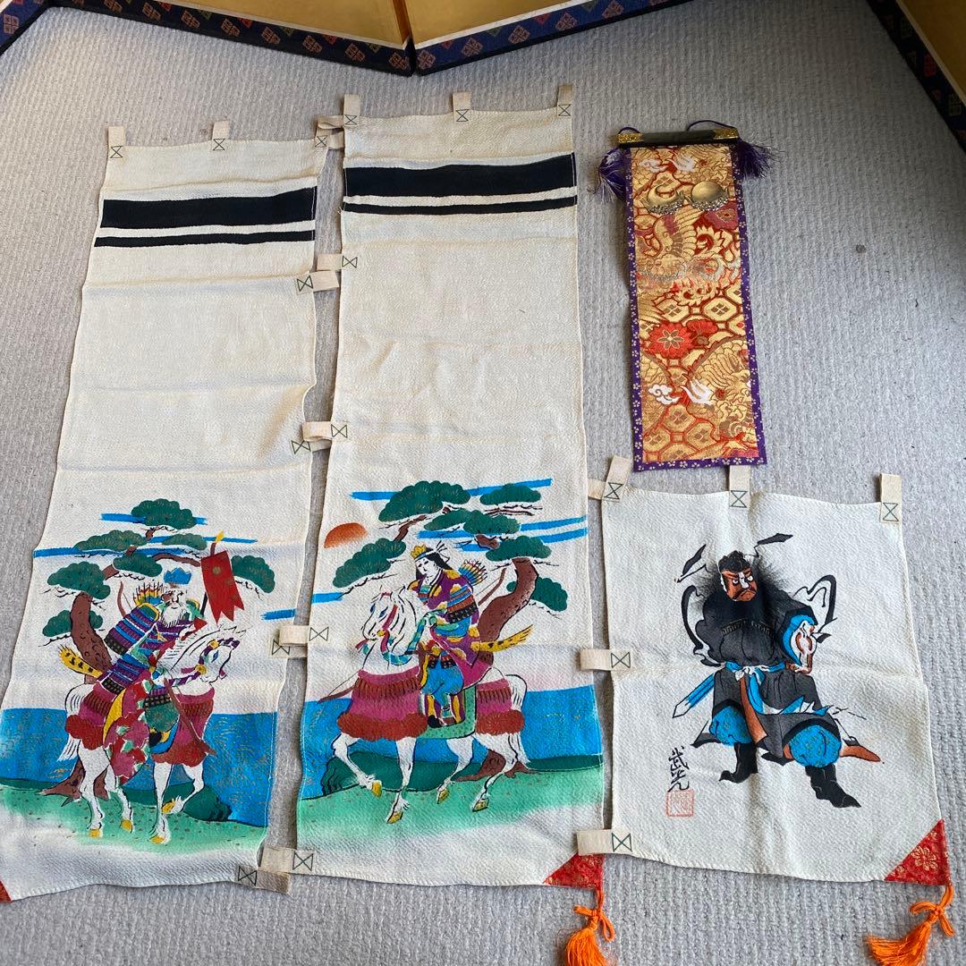 伝統的な五月人形 兜 紫オレンジ　美品