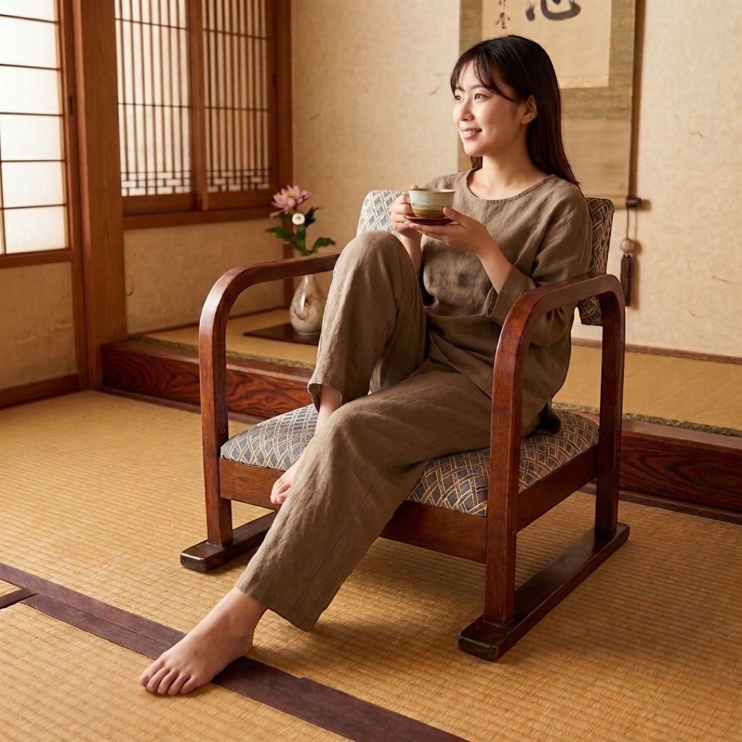 お手軽曲木座椅子 木製アームチェア