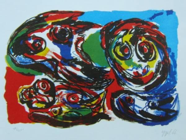 Karel Appel、無題、海外版希少レゾネ、状態良好