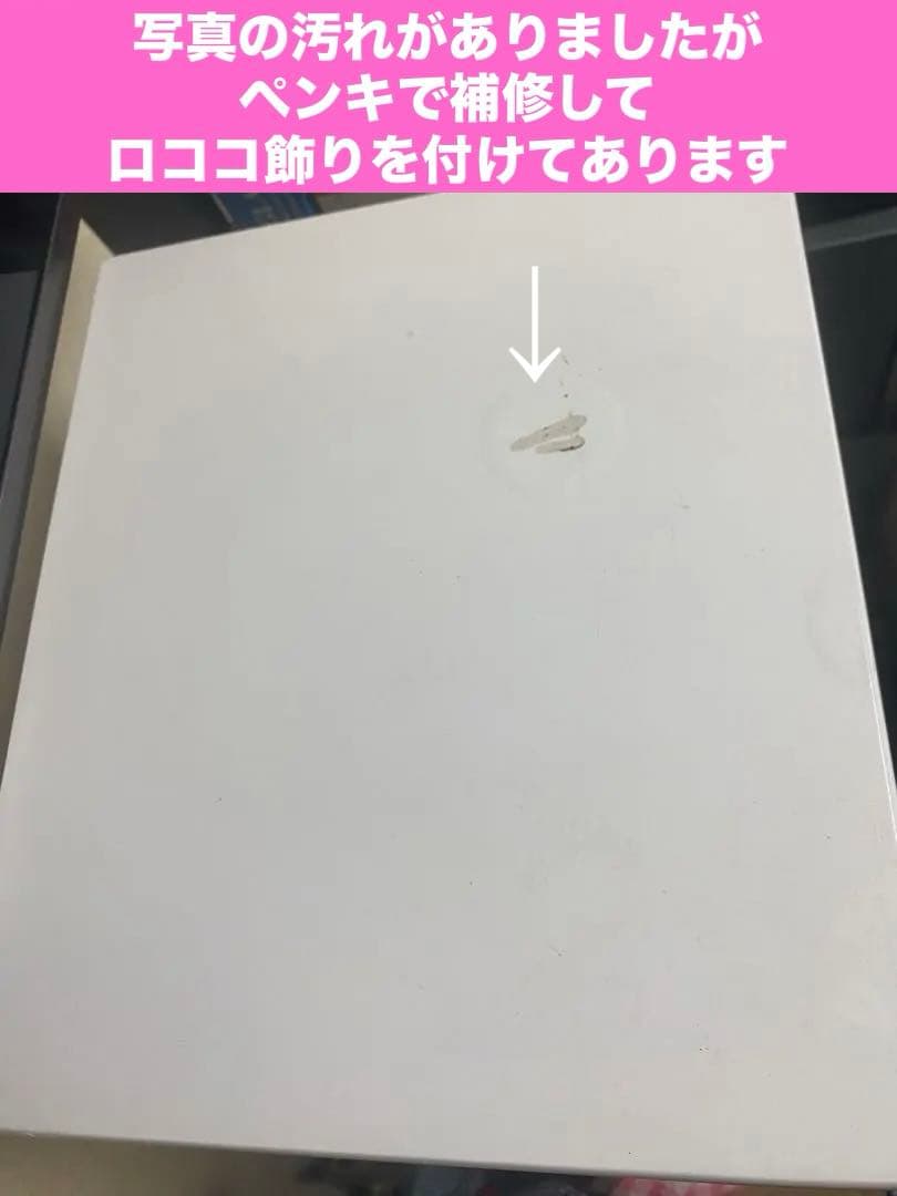 ロココ♡フレンチ♦️ホワイトシャビー♦️写真 メモ立て付 収納ナイトテーブル♦️送料込