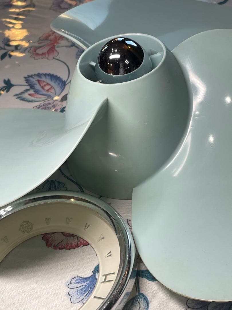 50's レトロ　戦闘機の羽根　エアーインテークイメージ　日立　扇風機　完璧稼働