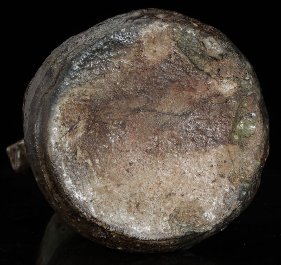 古伊賀耳付花入 花瓶 花器 高さ25㎝ 木箱付 自然釉 窯変 古陶 古美術 骨董