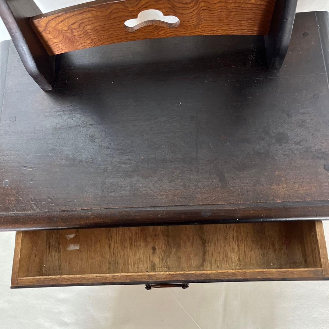 姫鏡台　前黒柿　vintage mirror 組み立て式　民藝