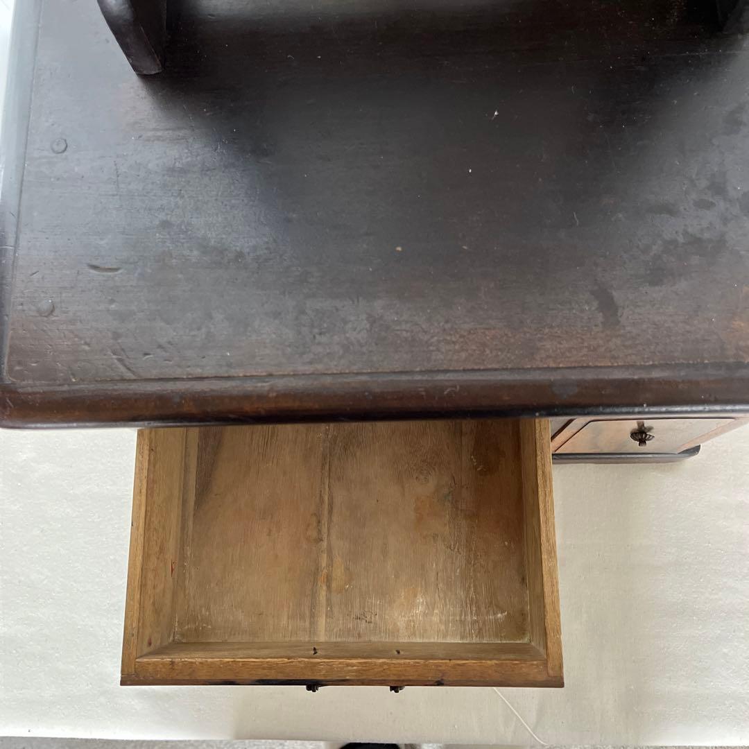 姫鏡台　前黒柿　vintage mirror 組み立て式　民藝