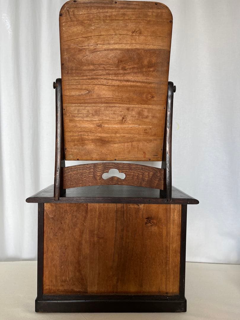 姫鏡台　前黒柿　vintage mirror 組み立て式　民藝