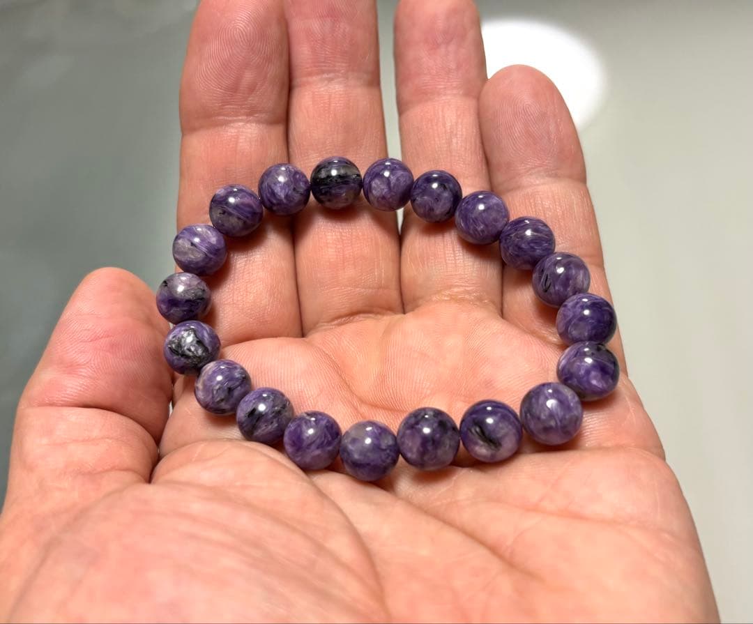 ヒーリングストーン チャロアイト ブレスレット（９mm珠）鑑別書付き