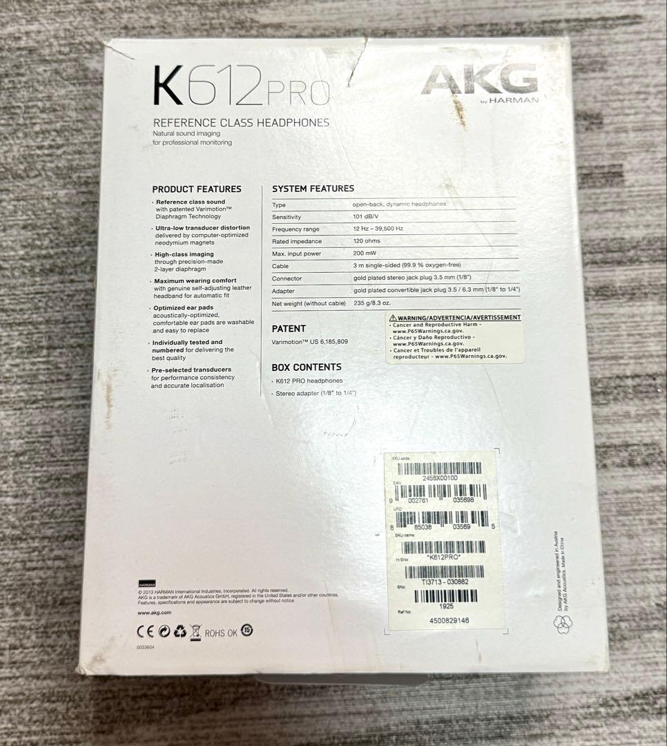AKG K612 Pro 開放型モニターヘッドホン