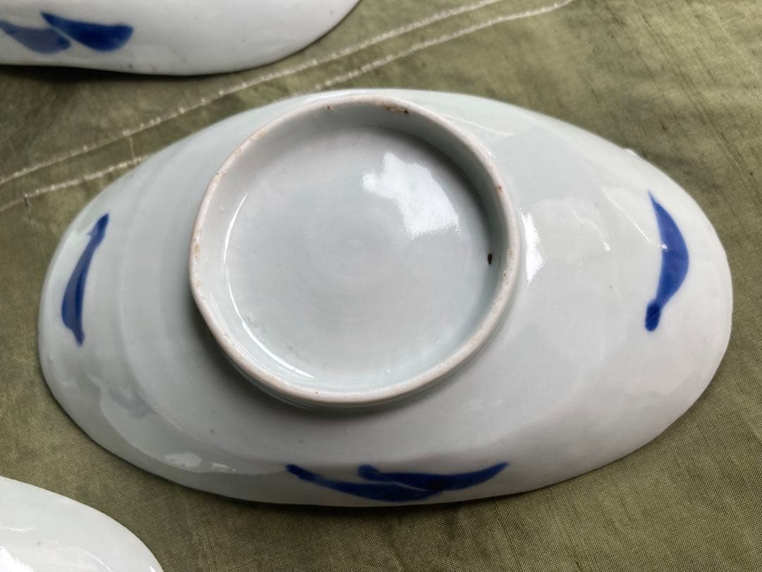 古伊万里　皿　4枚　骨董　楕円皿　刺身皿