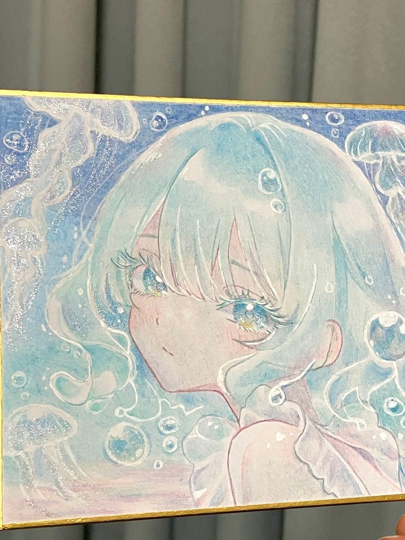 d*3様 オリジナル手描きイラスト　くらげの少女