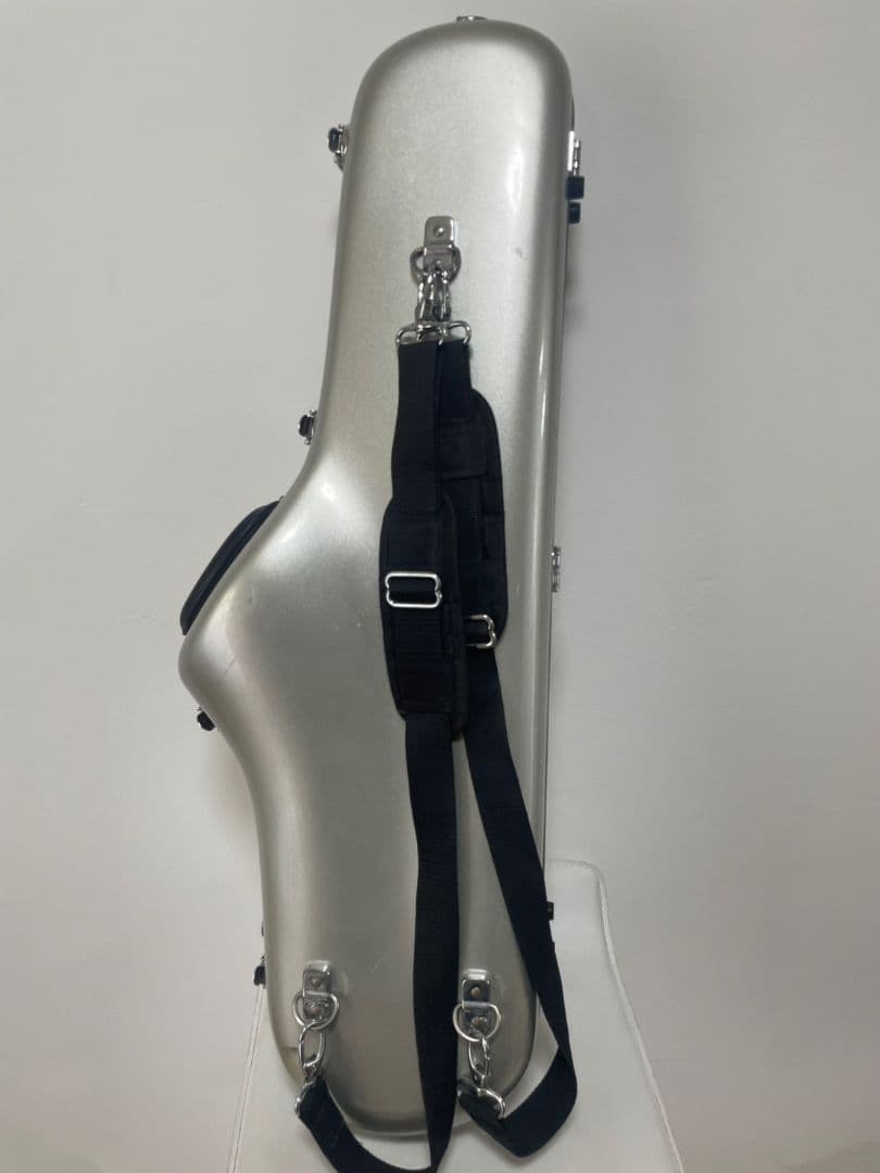 CCシャイニー テナーサックスケース シルバー　ショルダーリュック　2Way