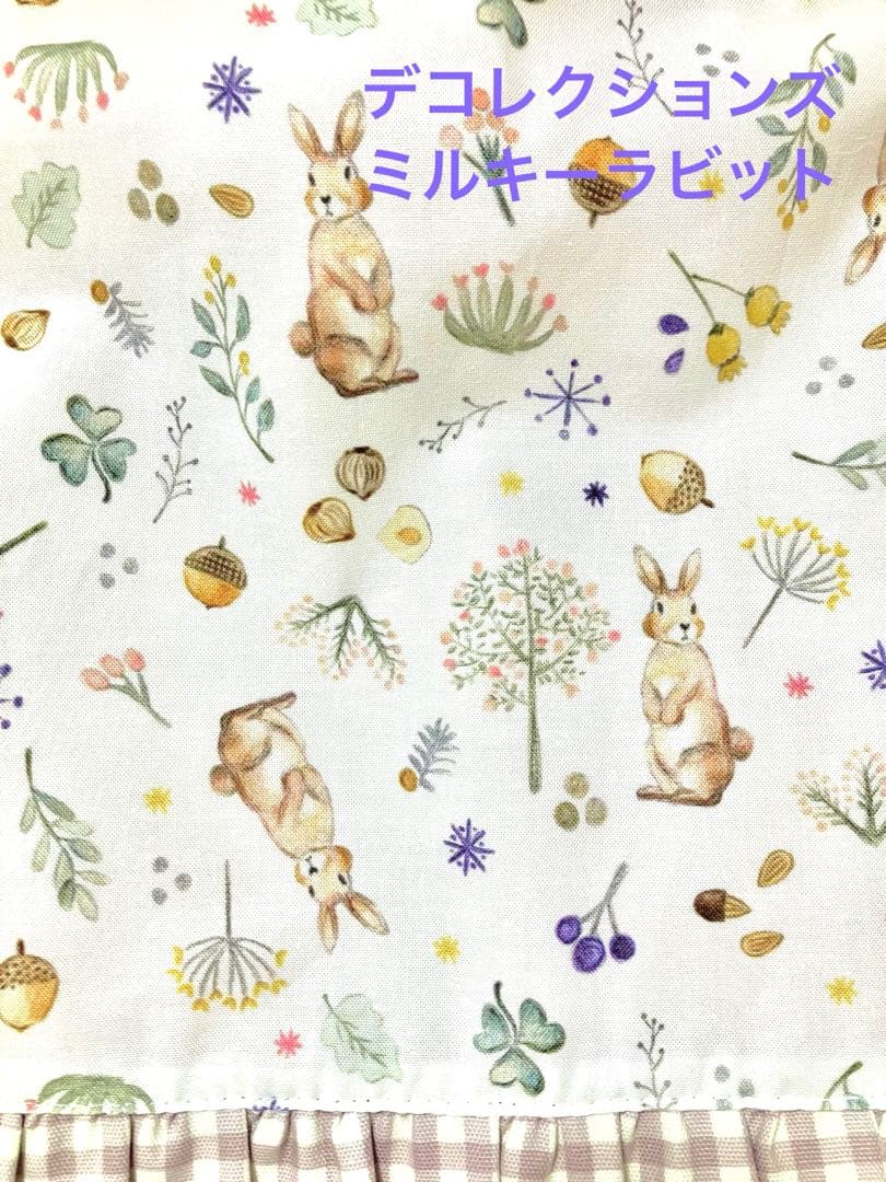 レッスンバックシューズケース体操着袋 入園入学グッズ ハンドメイド 女の子うさぎ