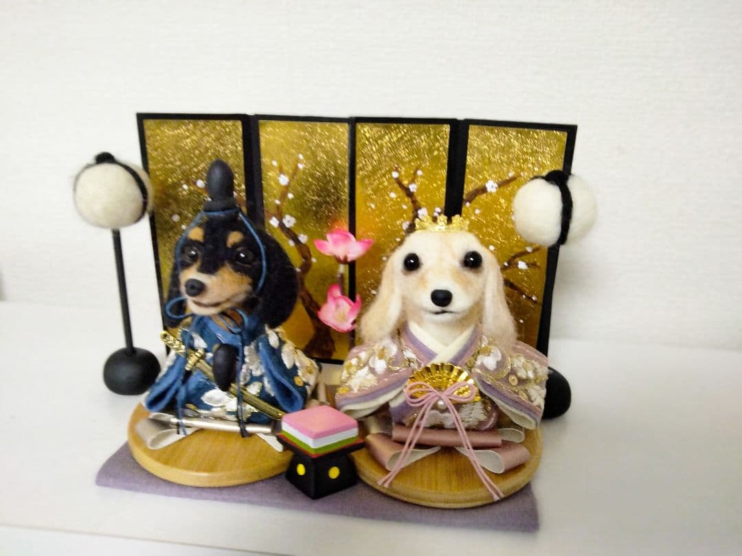 羊毛フェルト　ひな人形　ひなまつり　確認用