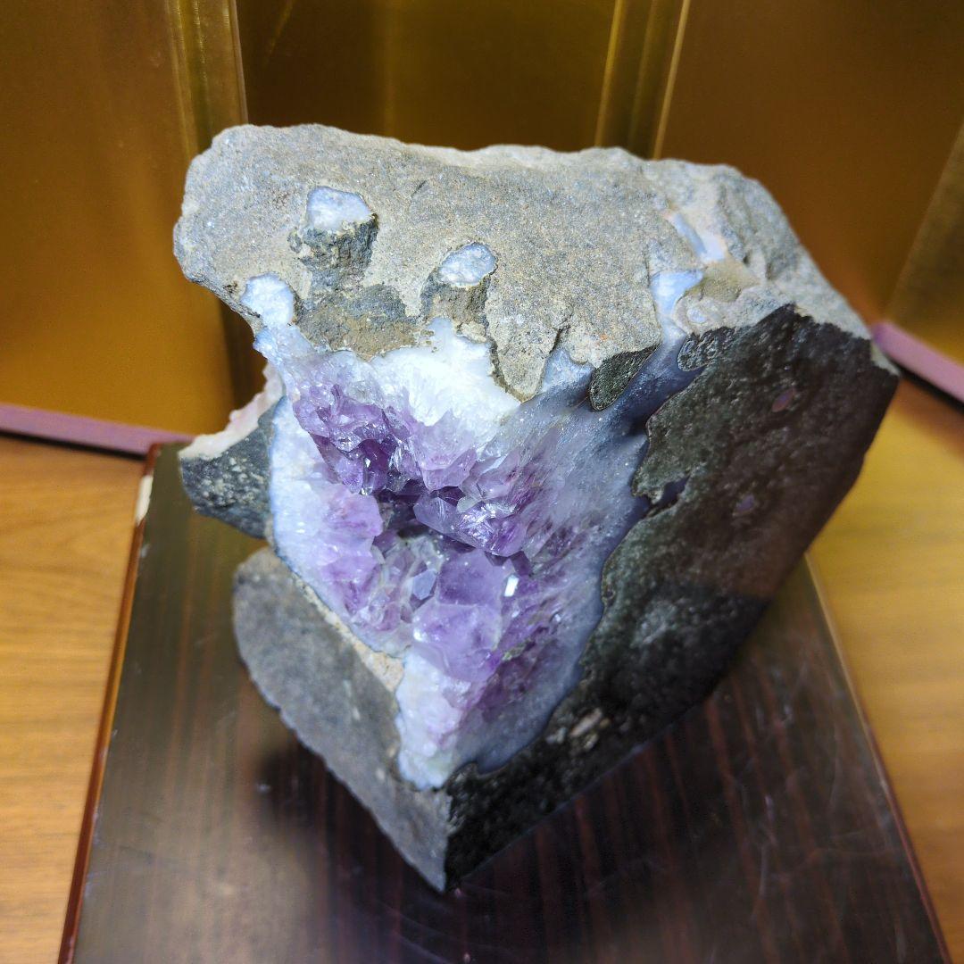 アメジスト 両面クラスター 4kg 自然石 天然石 パワーストーン 希少 レア