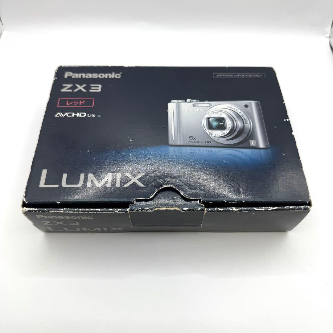 動作品 パナソニック DMC-ZX3 デジカメカメラ コンデジ 赤